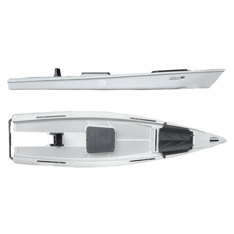 Hero 130 Microskiff & 6hp Outboard Package Vessels Hoodoo Sports Gray Mist 