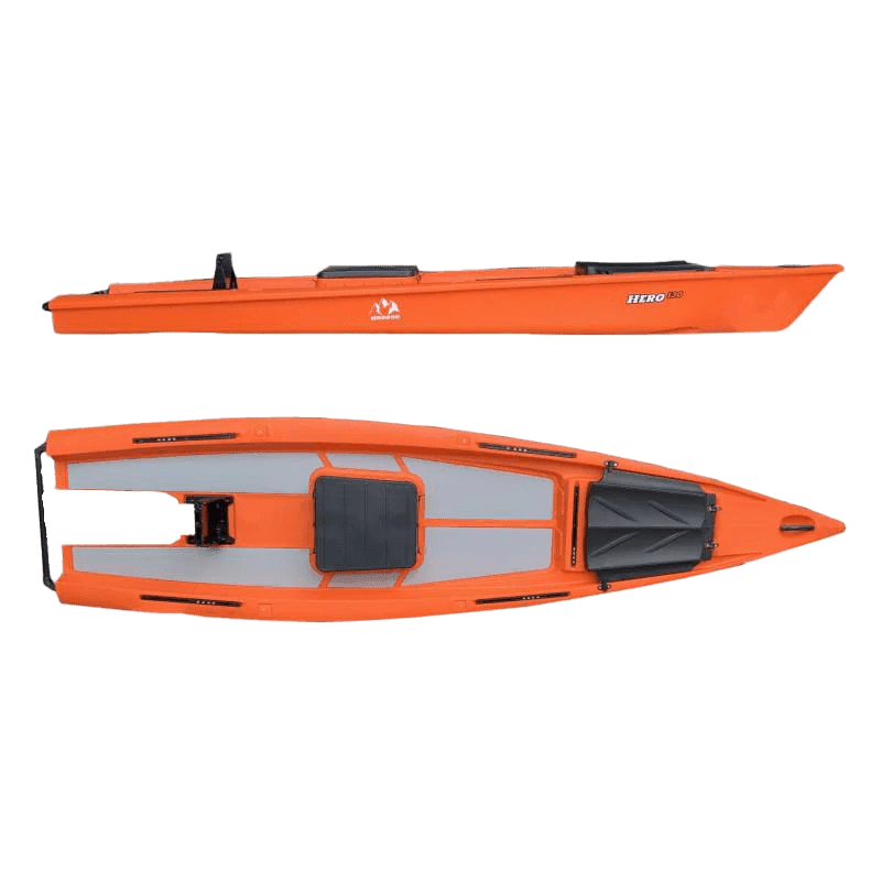 Hero 130 Microskiff & 6hp Outboard Package Vessels Hoodoo Sports Radiant Citrus 