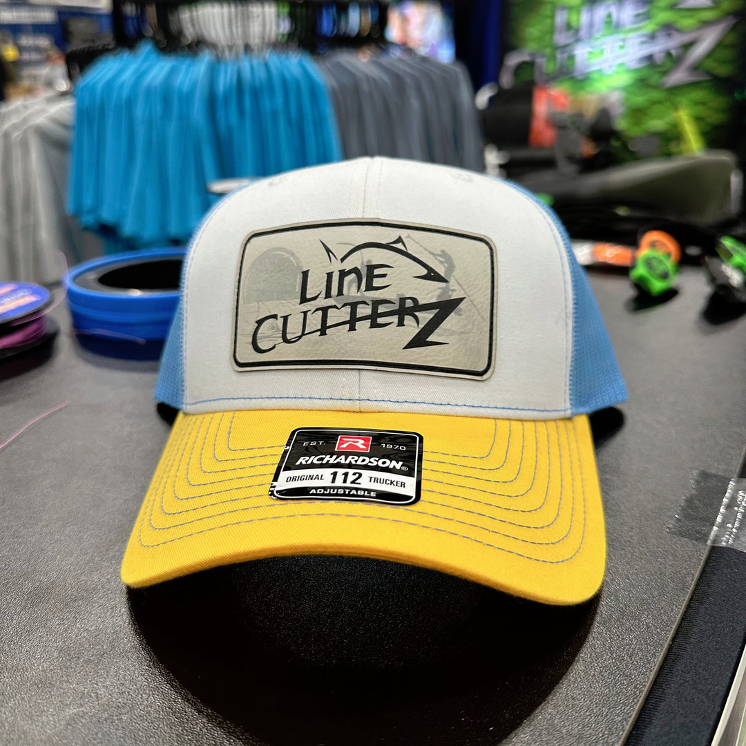 Line Cutterz Leather Patch Meshback Trucker Snapback Hats Line Cutterz 