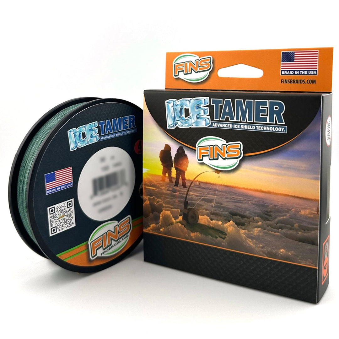 Icetamer Ice Fishing Braid Fishing Line FINS Braids 2 lb. 50 yards Green