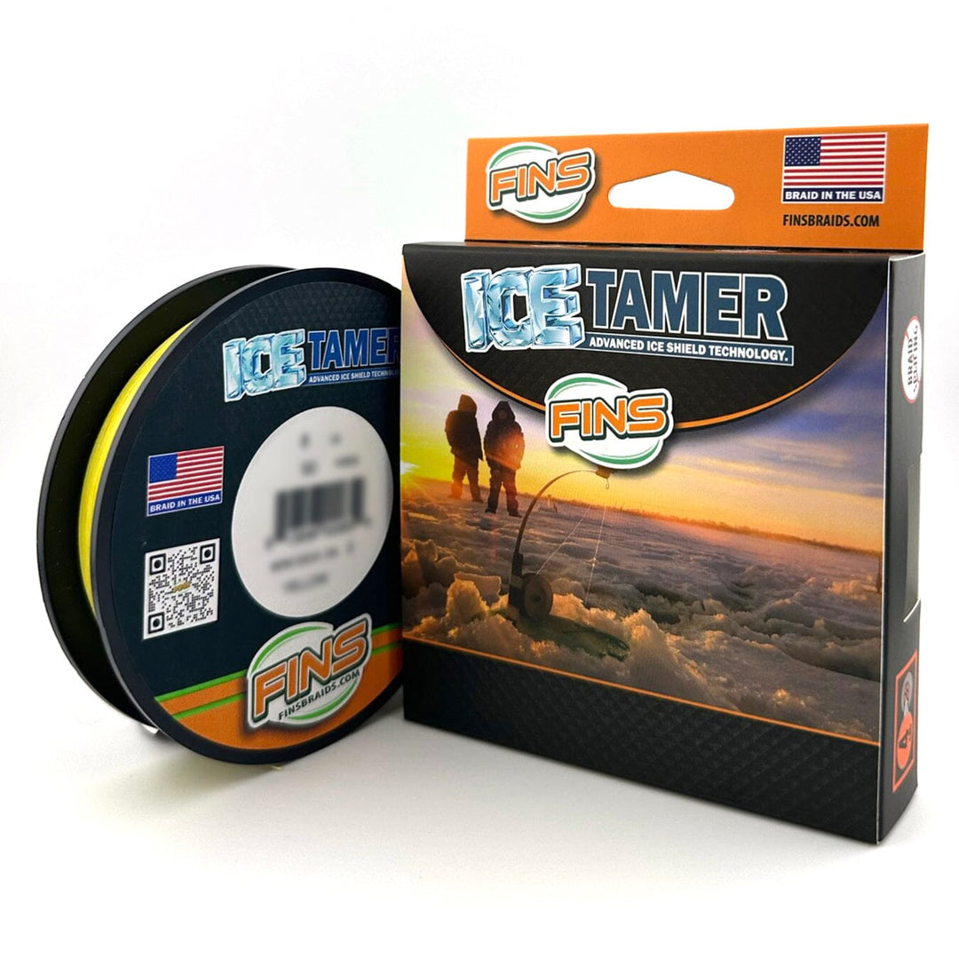 Icetamer Ice Fishing Braid Fishing Line FINS Braids 2 lb. 50 yards Yellow