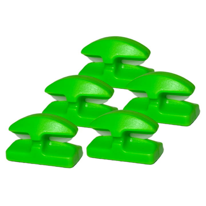5-Pack - Line Cutterz Ceramic Blade Peel & Stick Flat Mounts - Green Flat Mount Line Cutterz 