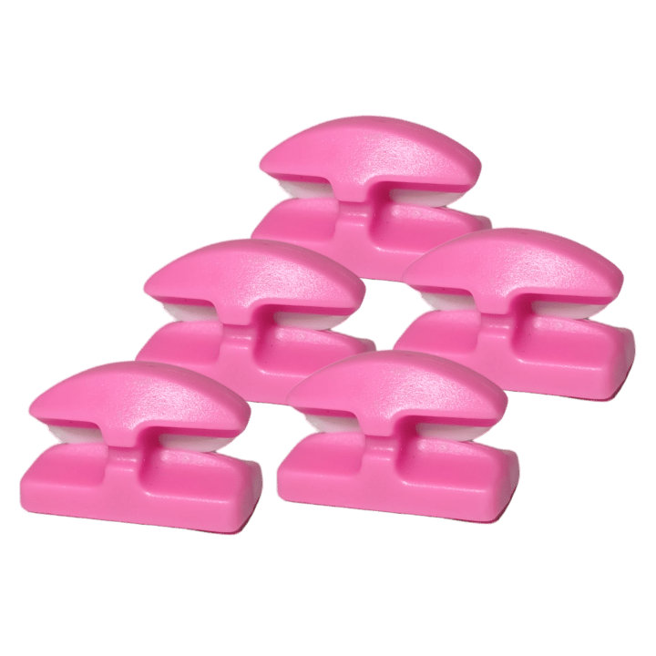 5-Pack - Line Cutterz Ceramic Blade Peel & Stick Flat Mounts - Pink Flat Mount Line Cutterz 