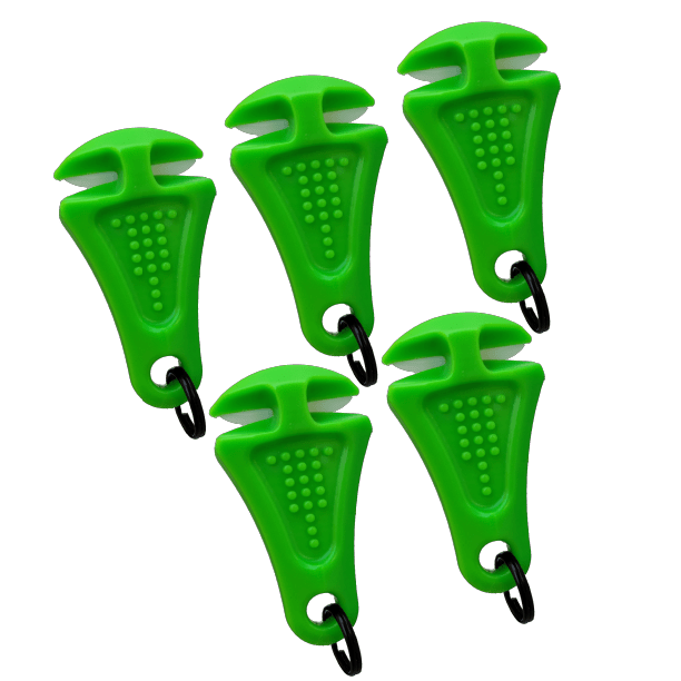 5-Pack Line Cutterz Ceramic Blade Zipper Pull - Green Combo Cutter Line Cutterz 
