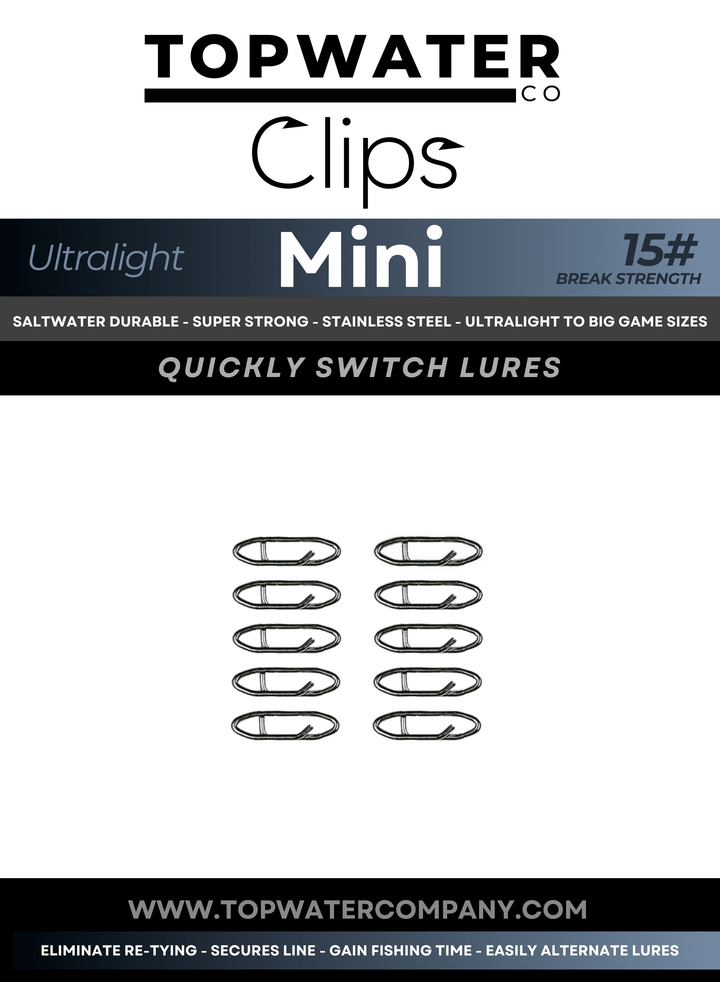Topwater Co Speed Clips (15-45-70-120lbs) Topwater Co Mini 25 