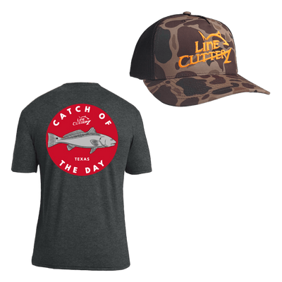 Line Cutterz "Catch of the Day" Apparel Bundle Shirts Line Cutterz Black S Bark Duck Camo/Brown - Orange Logo