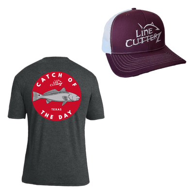 Line Cutterz "Catch of the Day" Apparel Bundle Shirts Line Cutterz Black S Maroon/White - White Logo