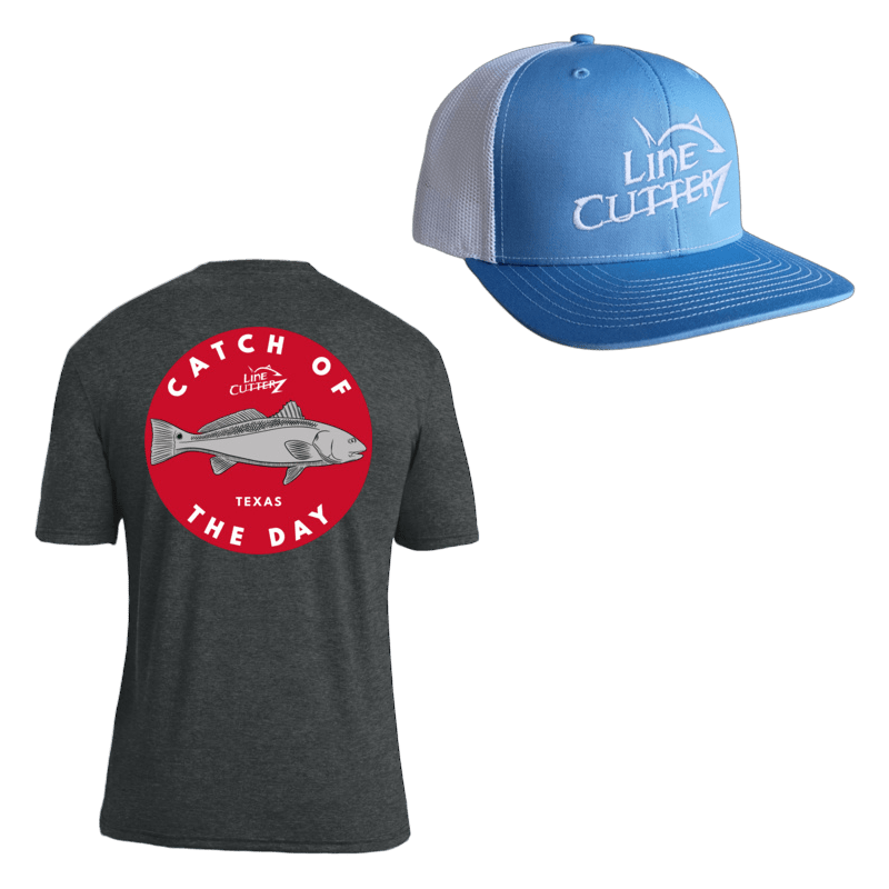 Line Cutterz "Catch of the Day" Apparel Bundle Shirts Line Cutterz Black S Sky Blue/White - White Logo