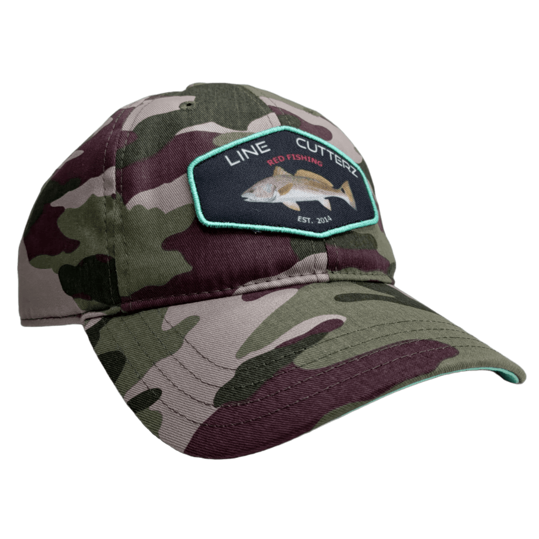 Line Cutterz Ponytail Hat Hats Line Cutterz Red Fishing 