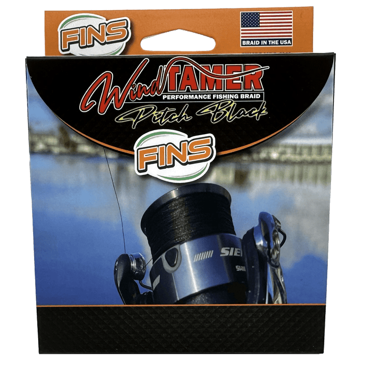 Windtamer Pitch Black Braid Fishing Line FINS Braids 