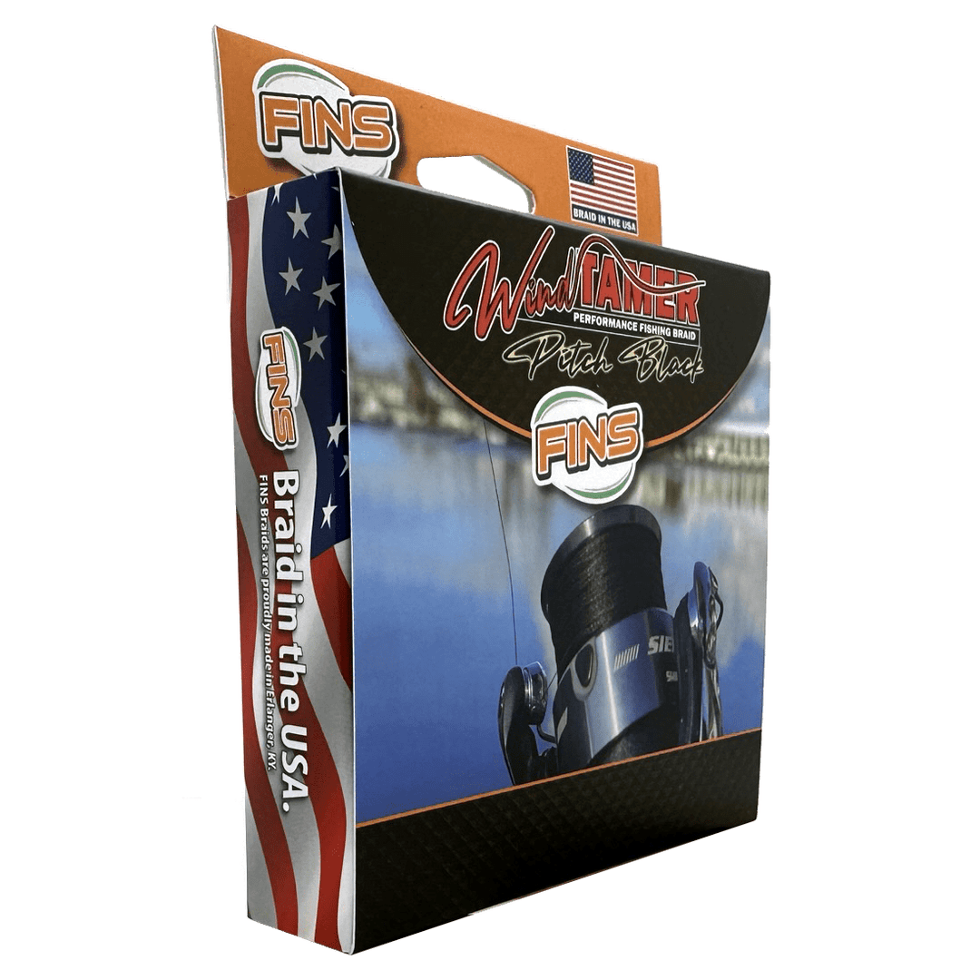 Windtamer Pitch Black Braid Fishing Line FINS Braids 