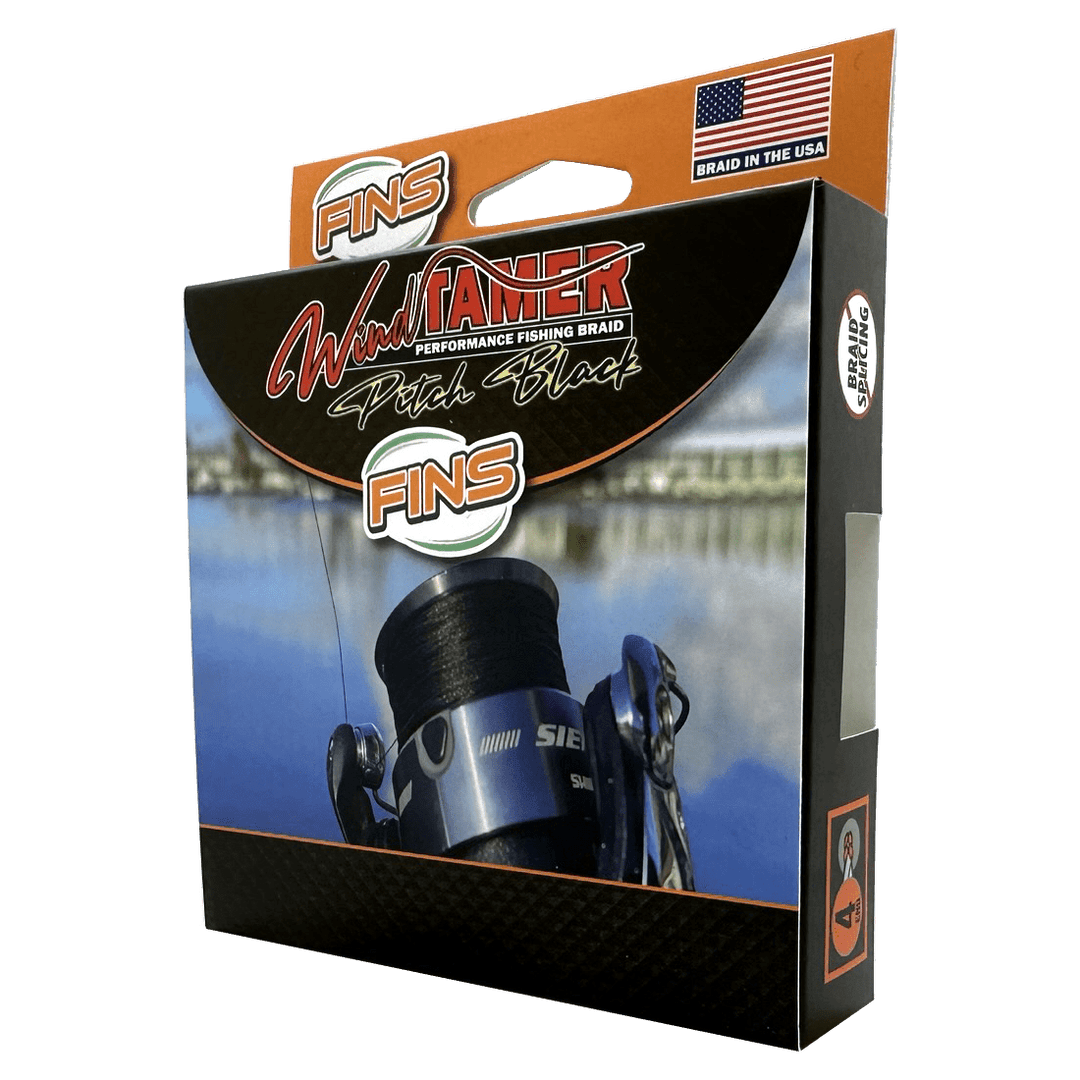 Windtamer Pitch Black Braid Fishing Line FINS Braids 