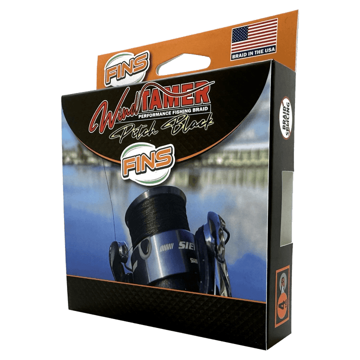 Windtamer Pitch Black Braid Fishing Line FINS Braids 