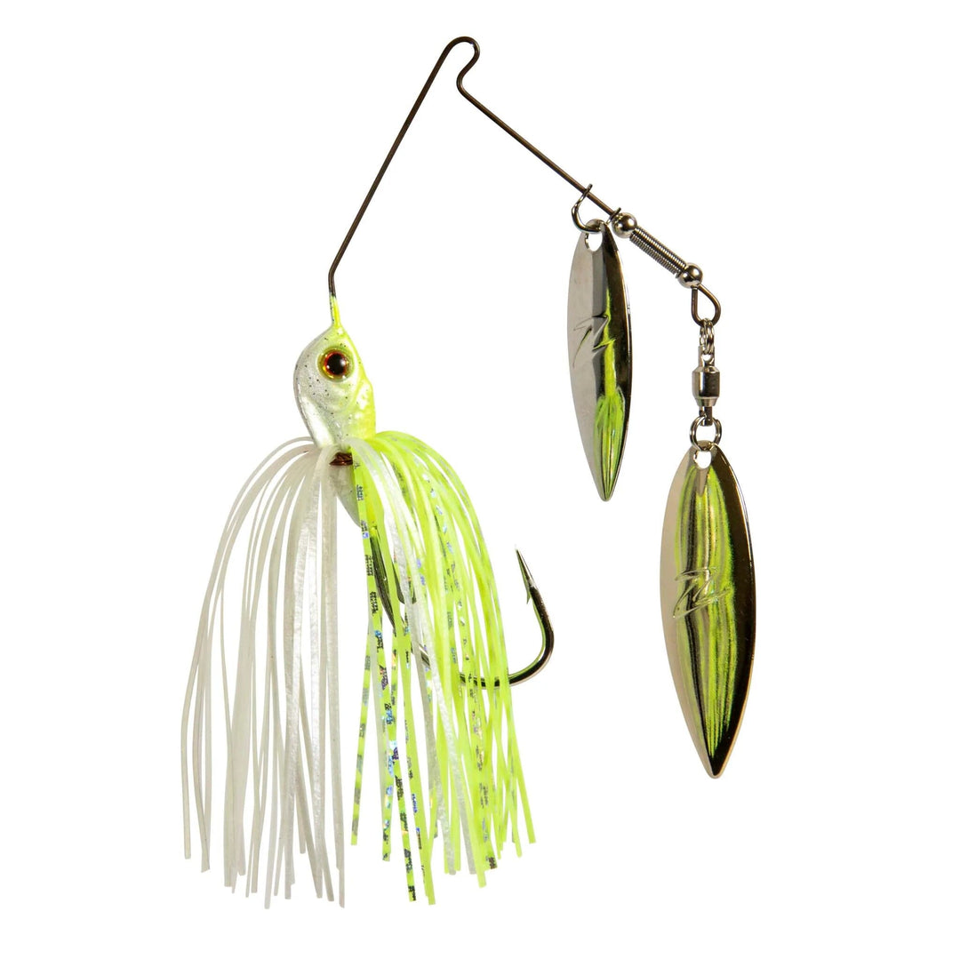 Z-Man SlingBladeZ Power Finesse Double Willow Spinnerbait Lure Z-Man Fishing Products 3/8oz Chartreuse Pearl 