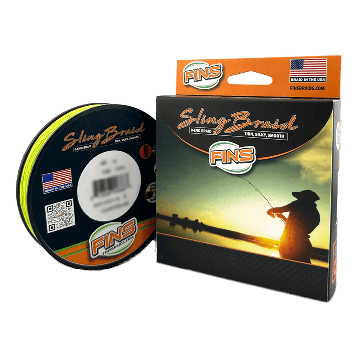 Sling Braid Fishing Line FINS Braids 20 lb. 150 yards Chartreuse