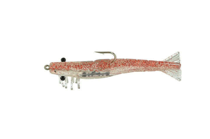 H&H TKO Shrimp Lure H&H Lure Company 1/4oz Clear/Red Glitter 