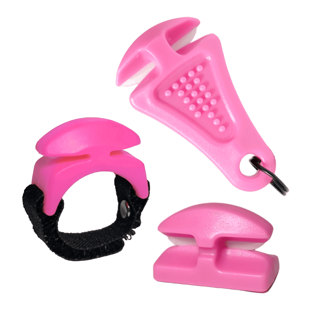 "TRIPLE PLAY" Fishing Line Cutter Multi-Pack Combo Cutter Line Cutterz Pink Large Hang-Packaging 