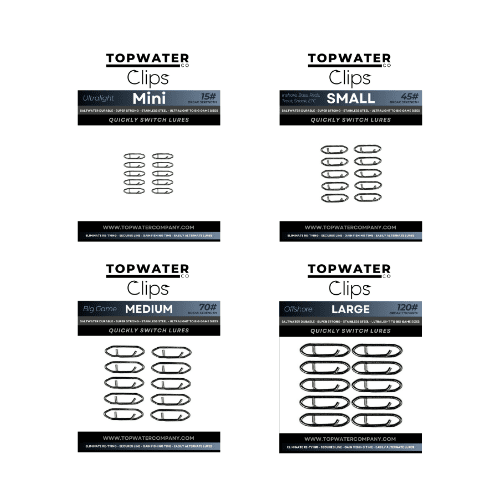 SUPER SAMPLE PACK- 10 or 25 Clips in Each Size Topwater Co 