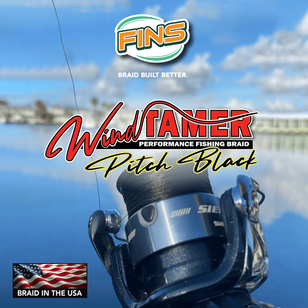 Windtamer Pitch Black Braid Fishing Line FINS Braids 