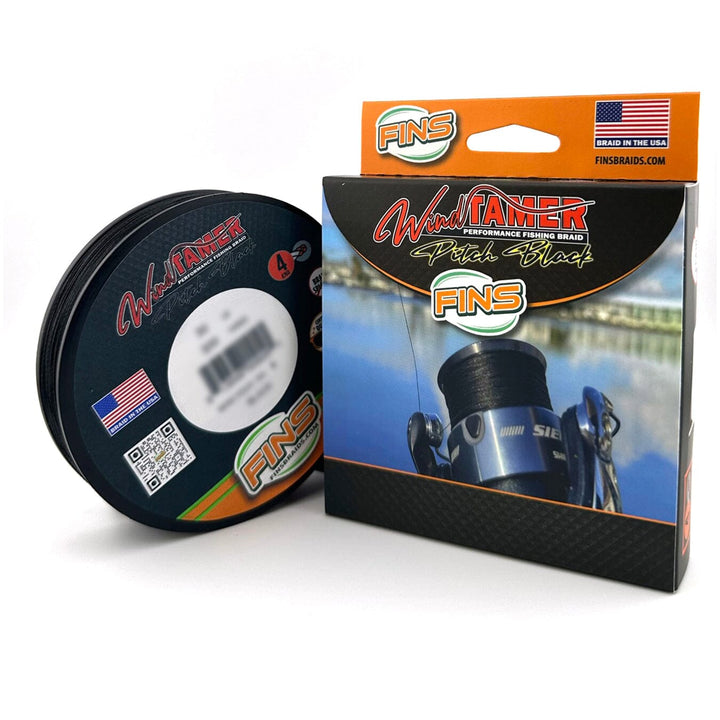 Windtamer Pitch Black Braid Fishing Line FINS Braids 