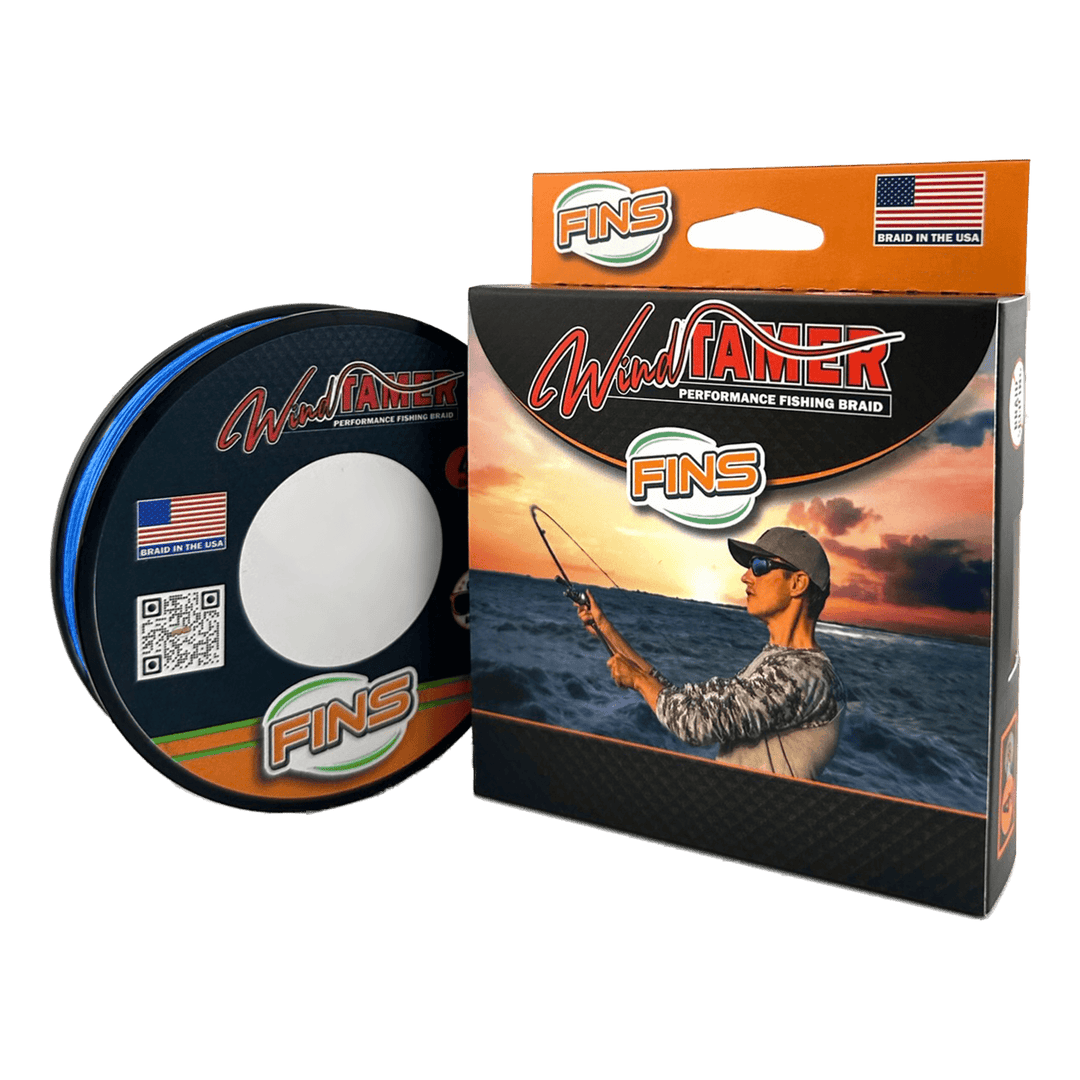 FINS Windtamer Fishing Braid (4-12 lb.) Fishing Line FINS Braids 4 lb. 150 yards White