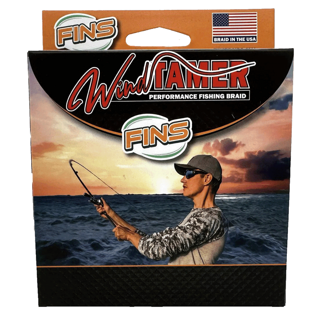 fins braided fishing line FINS Windtamer Braided Fishing Line