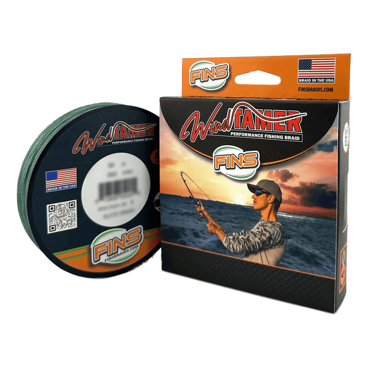 FINS Windtamer Fishing Braid (4-12 lb.) Fishing Line FINS Braids 4 lb. 150 yards Slate Green