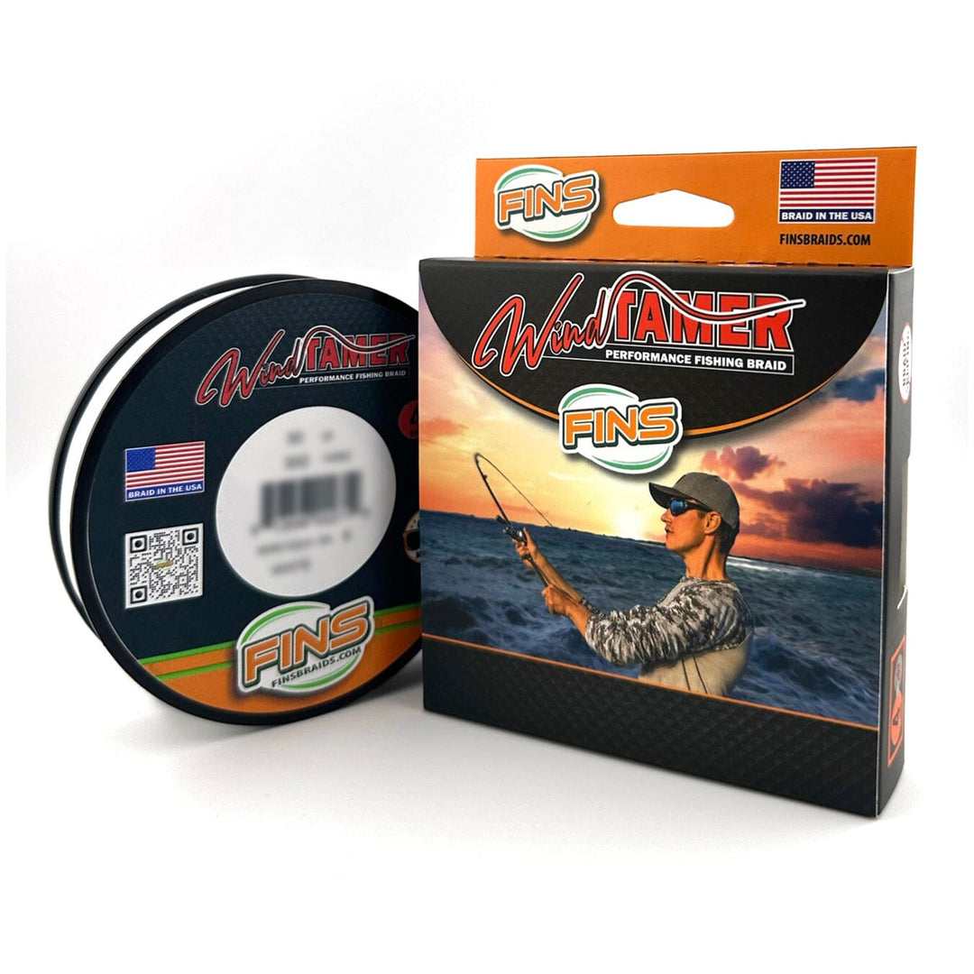FINS Windtamer Fishing Braid (4-12 lb.) Fishing Line FINS Braids 4 lb. 300 yards White