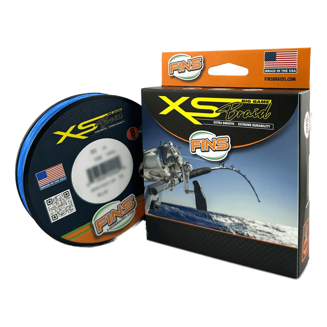 FINS XS Big Game Fishing Braid (10-50 lb.) Fishing Line FINS Braids Blue 10 lb. 150 yards