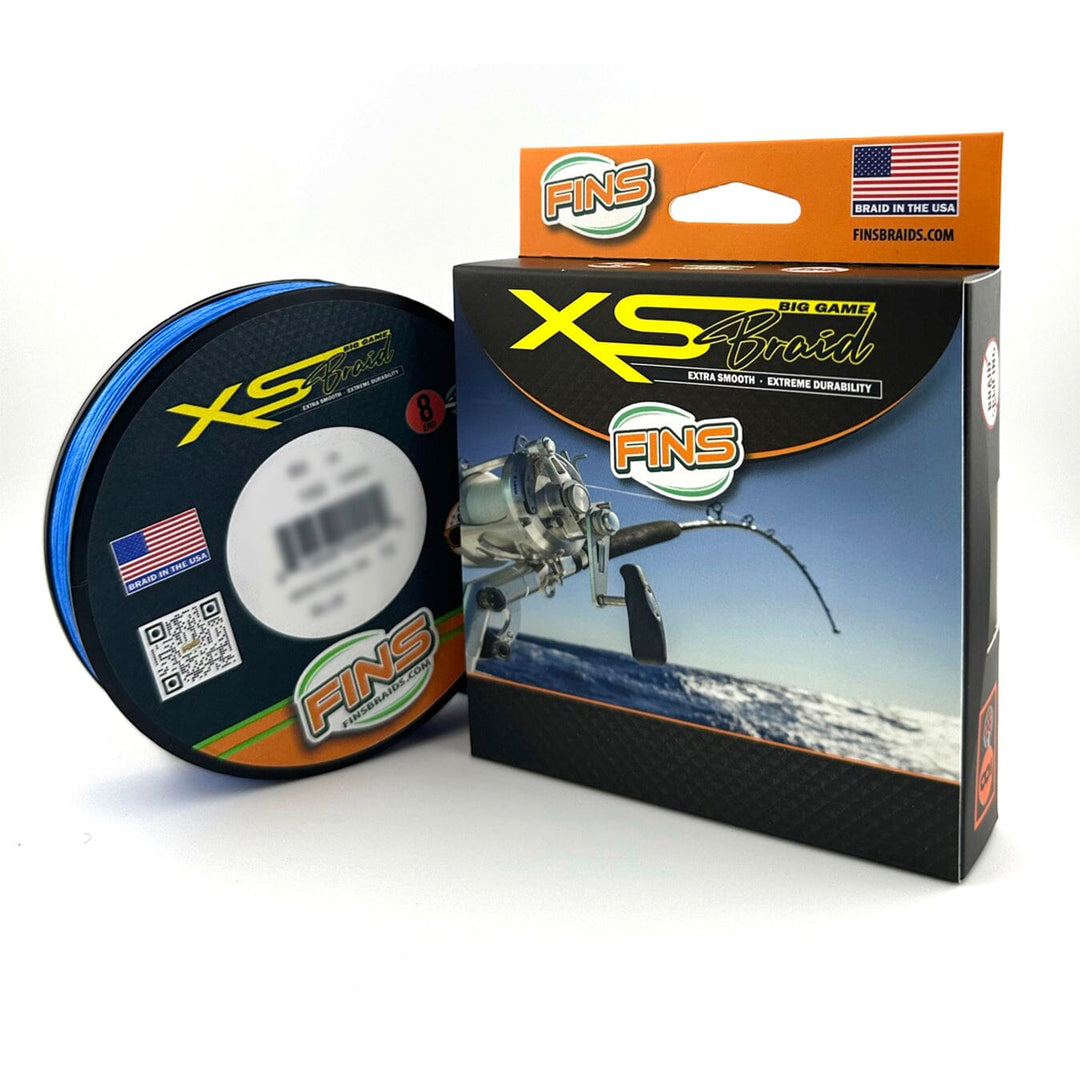 FINS XS Big Game Fishing Braid (60-200 lb.) Fishing Line FINS Braids Blue 60 lb. 150 yards