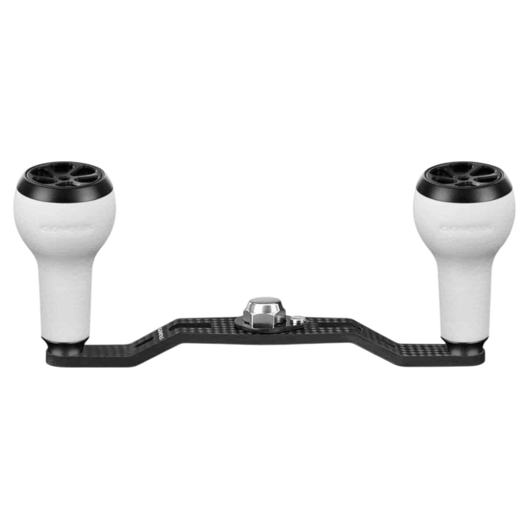 Gomexus Carbon Handle for Baitcasting Reel with TPE Knob DC-A27 Gomexus 105mm 8x5mm Black/White