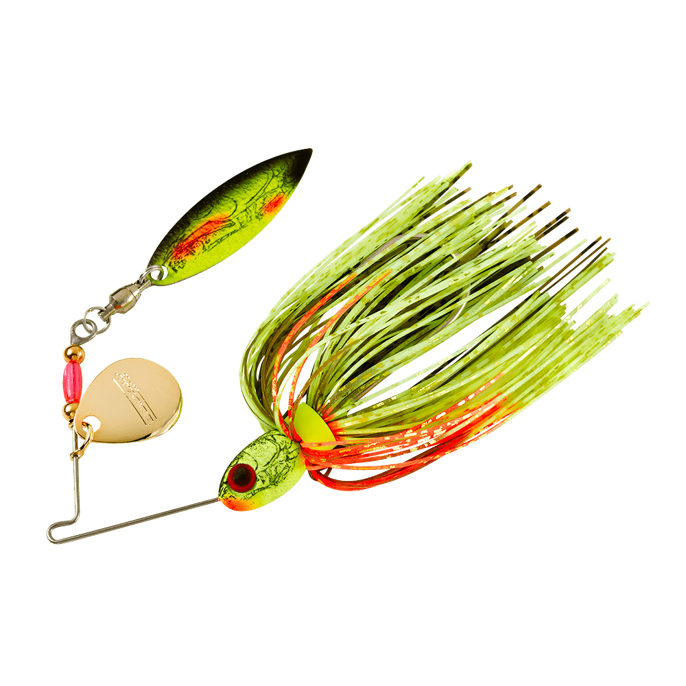 Booyah - Real Craw Pond Magic Spinnerbait Lure Booyah 3/16oz Moss Back Craw Colorado/Willow