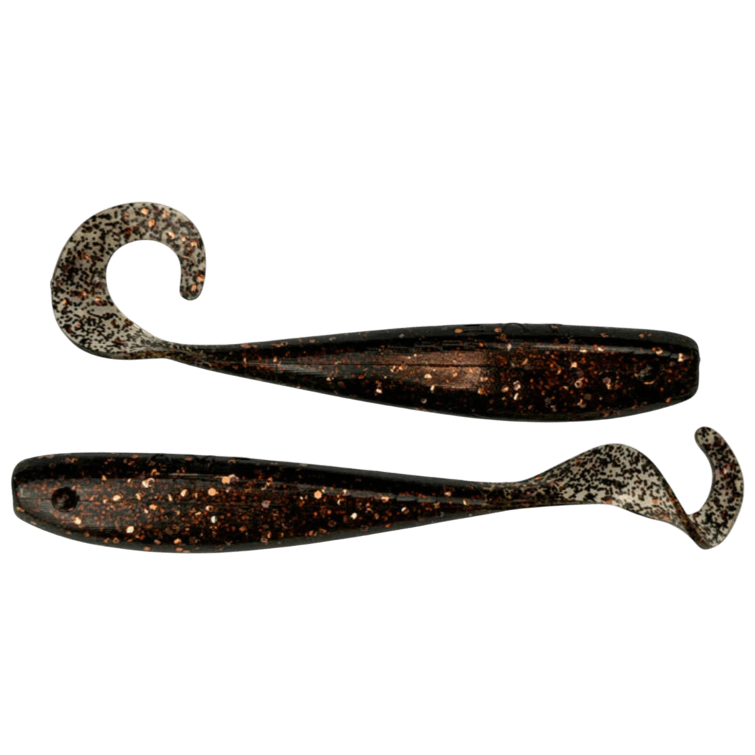 A.M. Fishing - Garlic Infused Soft Plastics Lure A.M. Fishing 4in - 8pk Toxic Rootbeer 