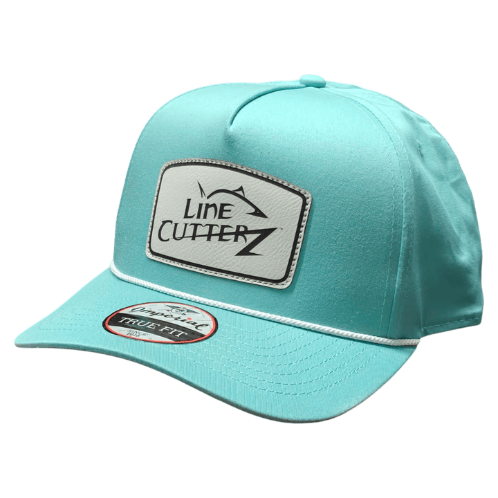 Line Cutterz Snapback Cotton Rope Hat Hats Line Cutterz Sea Green White Ivory Faux Leather Patch