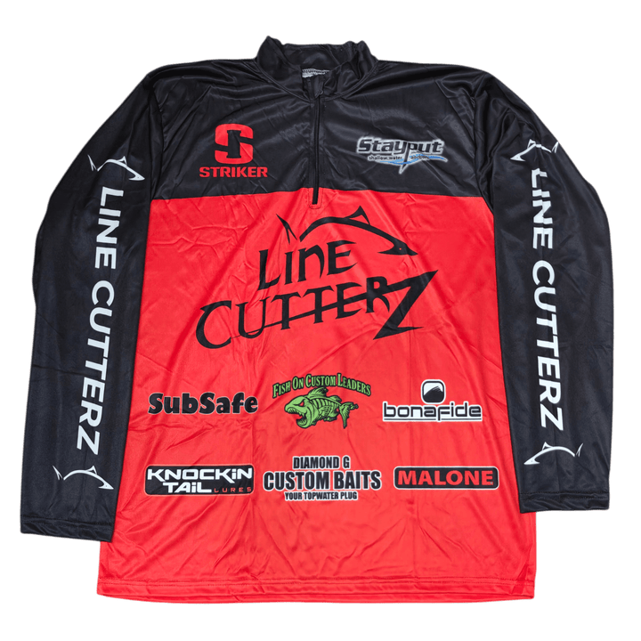Line Cutterz™ Performance Fishing Jersey Shirts Line Cutterz Red Small 