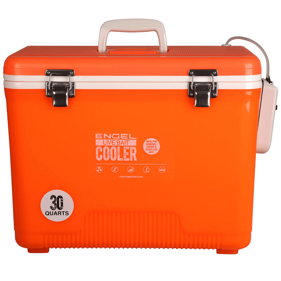 Engel® 30 Quart Live Bait Drybox/Cooler Engel Coolers Hi-Vis Orange 