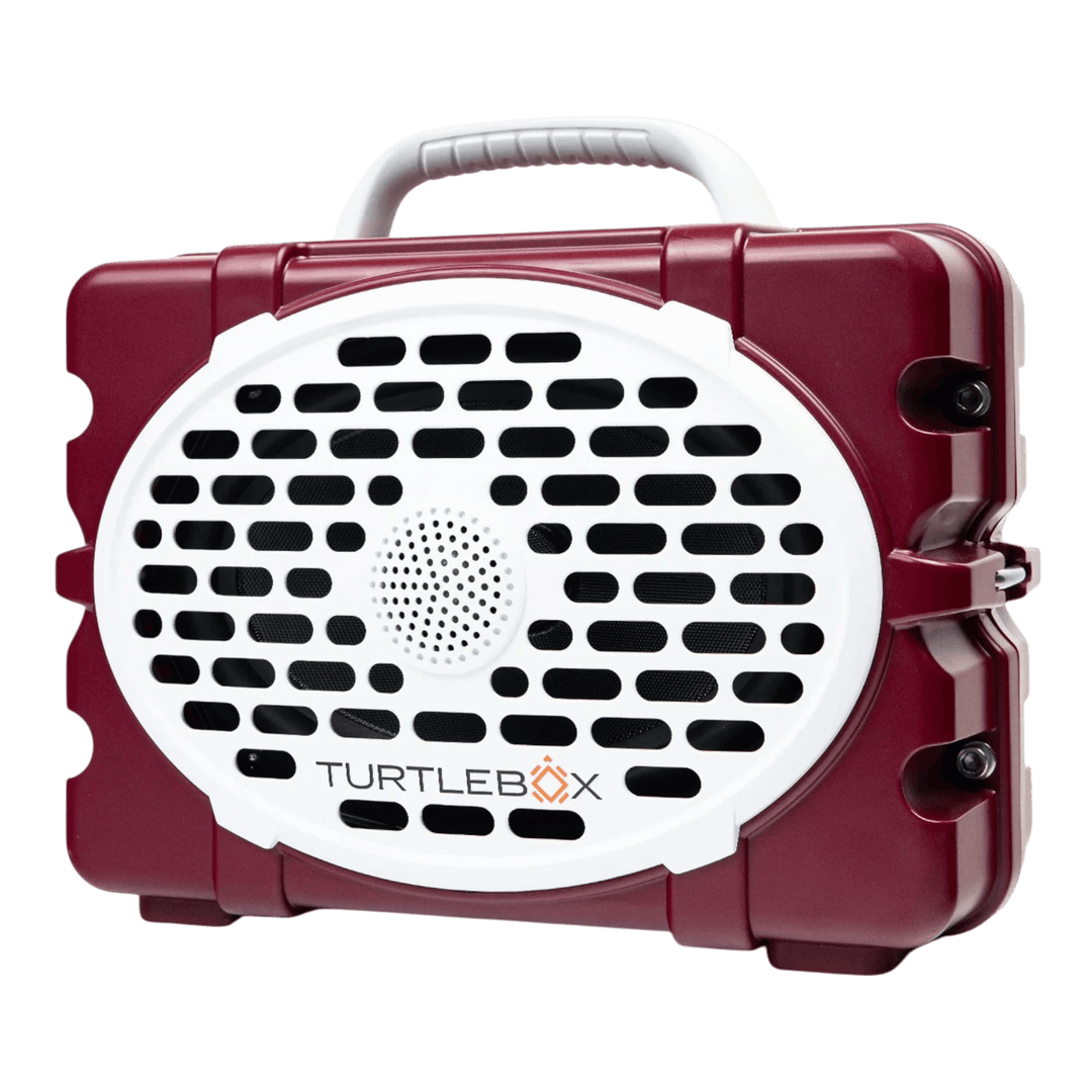 TURTLEBOX Original Gen 3 Portable Speaker Accessories Turtlebox Gameday Series: Maroon & White 