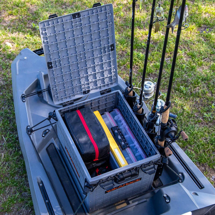 BlackPak Pro Kayak Fishing Crate - 13" x 16", Battleship Grey YakAttack 