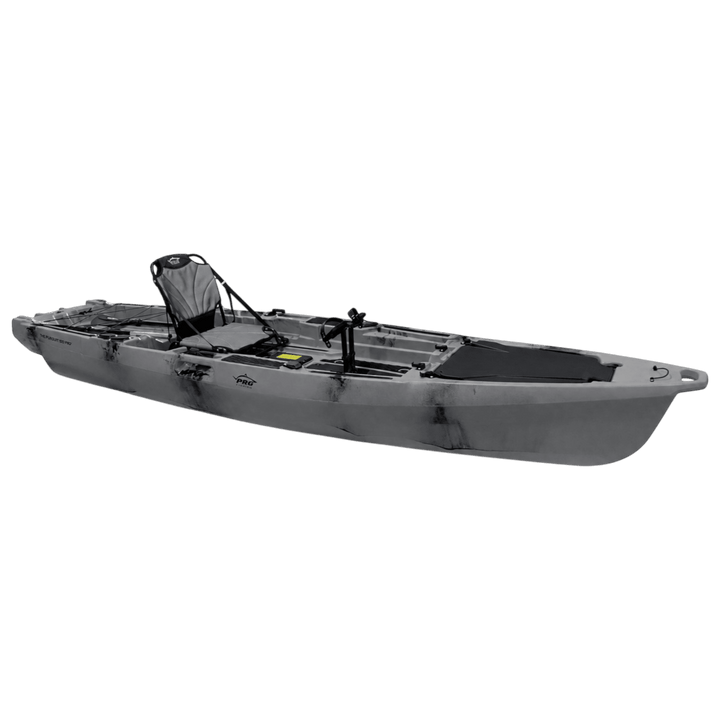 Pro Fish Gear - Fin Stalker 130 Pedal Drive Kayak Kayaks Line Cutterz Ghost Shark Gray 