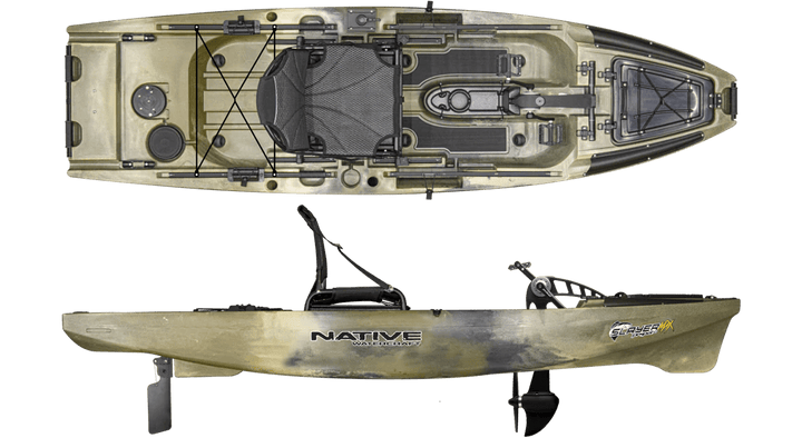 Slayer Propel 10 MAX Kayak Kayaks Native Watercraft Hidden Oak 