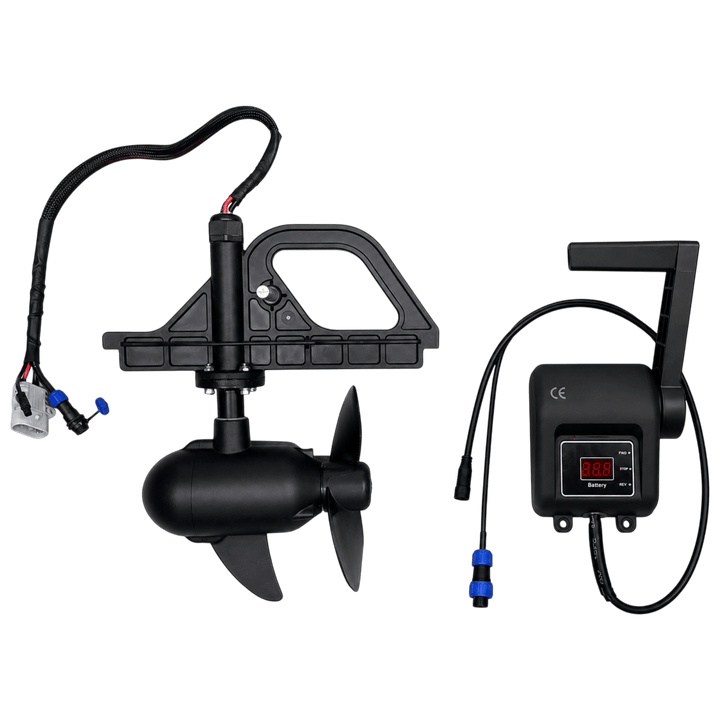 Pro Fish Gear Drop-In Electric Pod Motor System – 12V/24V Hand Throttle Motor for Fin Stalker & Fin Finder Kayaks Vessels Line Cutterz 