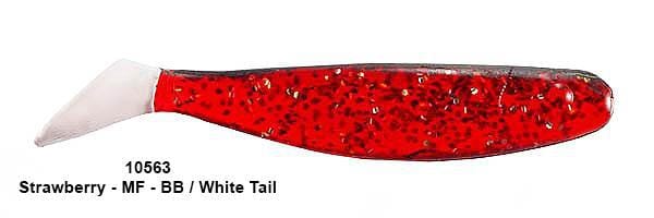 Hogie Major Minnow 6pk Lure Hogie's Lure Company Strawberry/MF/BB/White Tail 