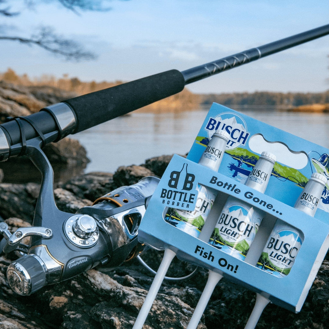 busch light fishing pole Bottle Bobbers