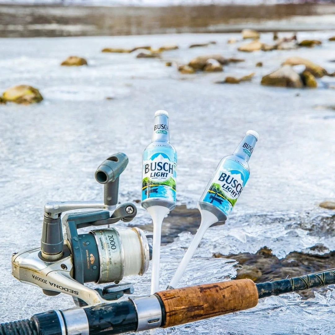 busch light fishing pole Bottle Bobbers
