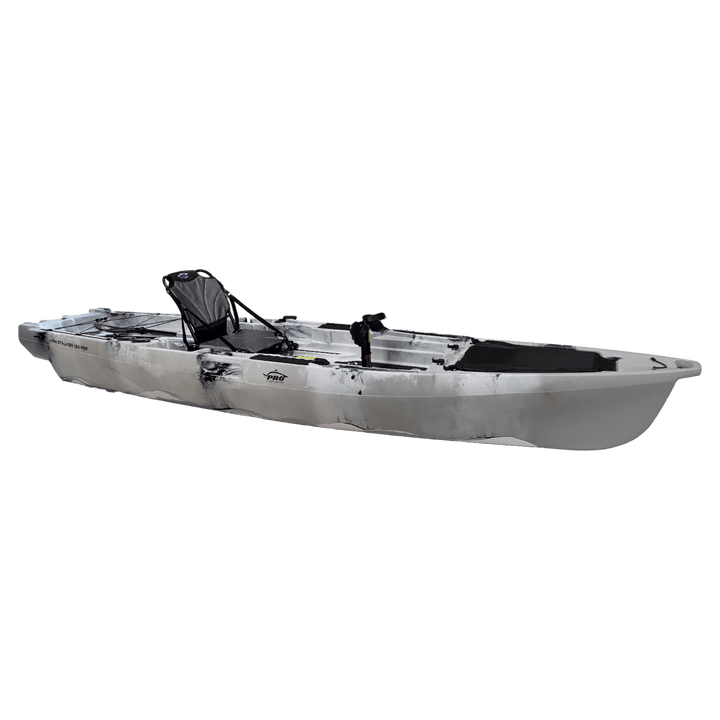 Pro Fish Gear - Fin Stalker 130 Pedal Drive Kayak Kayaks Line Cutterz Stormshadow Gray 