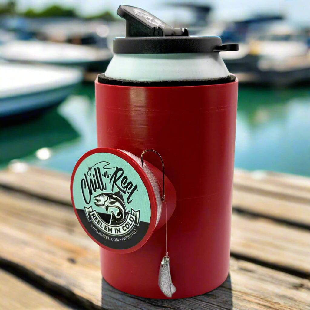 Original Chill-N-Reel Fishing Reel Chill-N-Reel® Spill Guard Included Crimson 