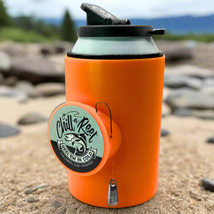 Original Chill-N-Reel Fishing Reel Chill-N-Reel® Spill Guard Included Orange 