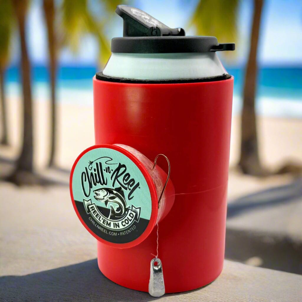 Original Chill-N-Reel Fishing Reel Chill-N-Reel® Spill Guard Included Red 
