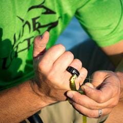 COMBO DEAL - Line Cutterz Ceramic Blade Ring + Lunker Tamers by The Fish Grip (Black) Combo Cutter Line Cutterz 