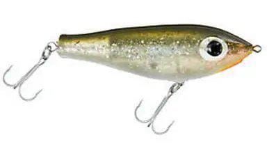 Paul Brown's Fat Boy Suspending Twitchbait Lure Mirrolure Green Back/Silver Glitter 